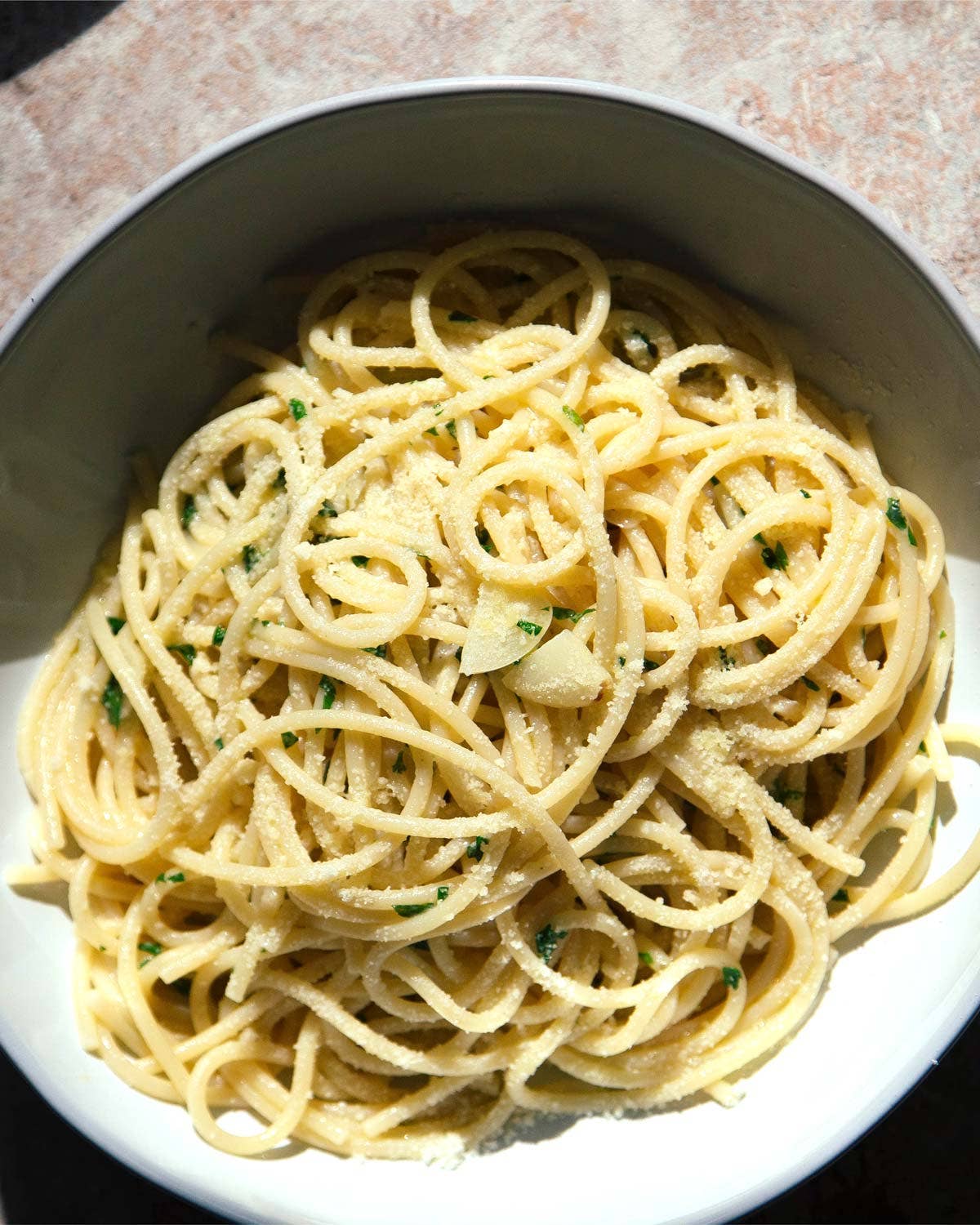 Nick Anderer’s Spaghetti with Garlic and Olive Oil