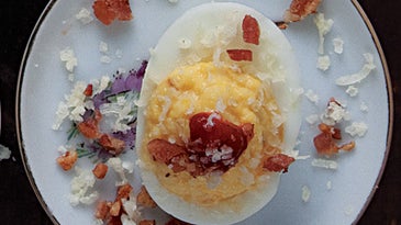 Bacon-and-Cheese Deviled Eggs