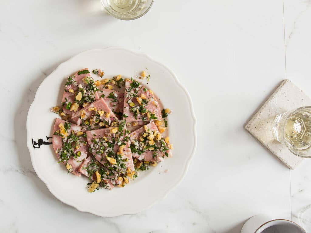 Lyonnaise Salad with Sausage and Walnuts