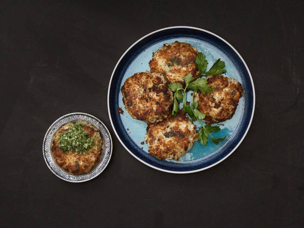 Fish and Potato Tikkis with Chile and Lime