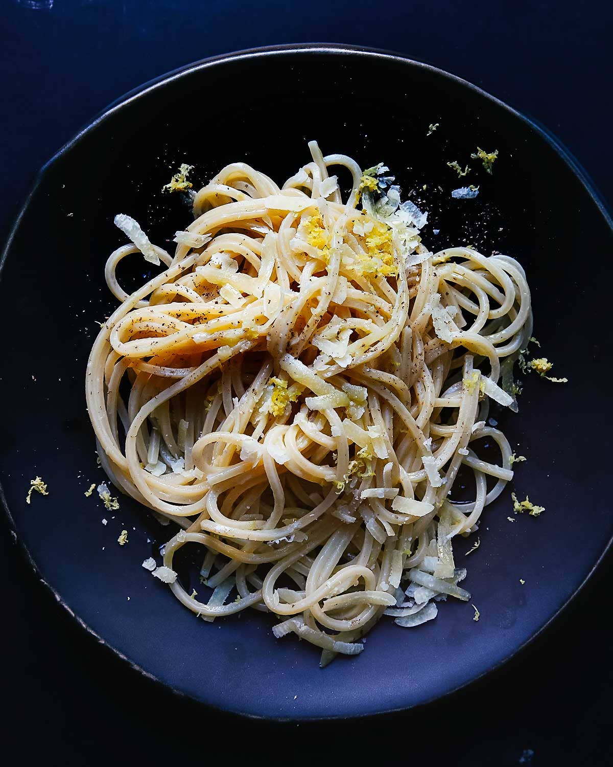 Lemon-Infused Spaghetti with Provolone