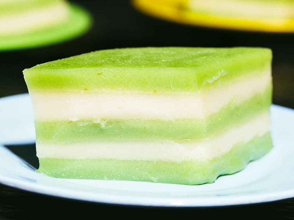 Thai Steamed Coconut-Pandan Cake