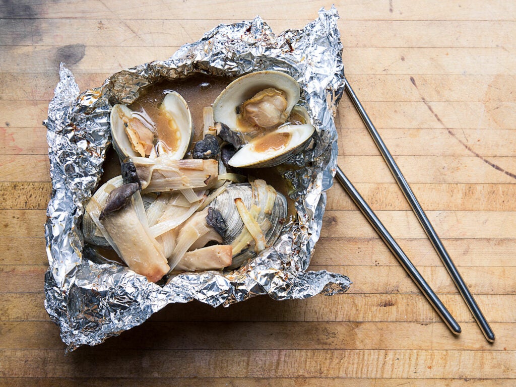 Leek and Clam Foil Yaki