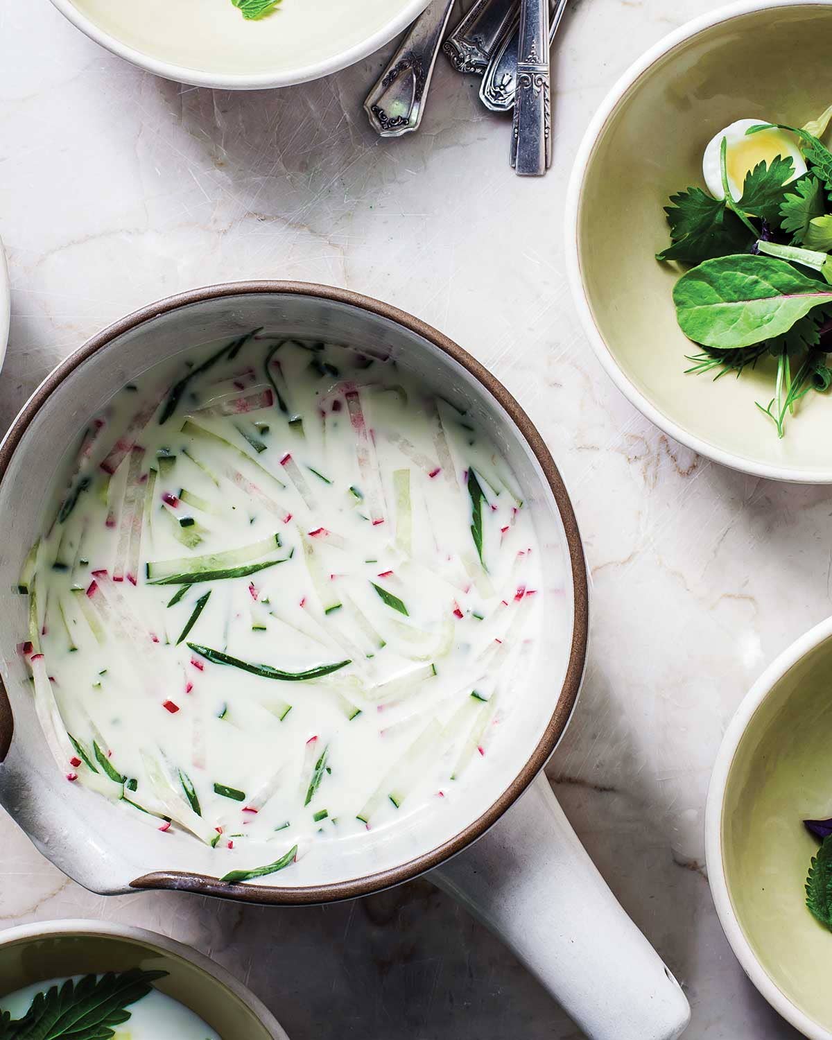 Okroshka (Chilled Buttermilk Soup with Herbs)