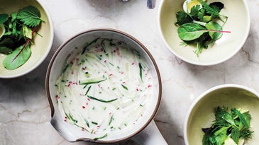 Okroshka (Chilled Buttermilk Soup with Herbs)