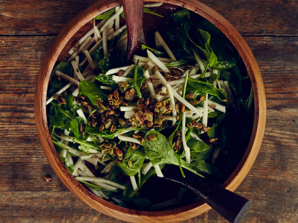 Turnip Salad with Green Grape Vinaigrette