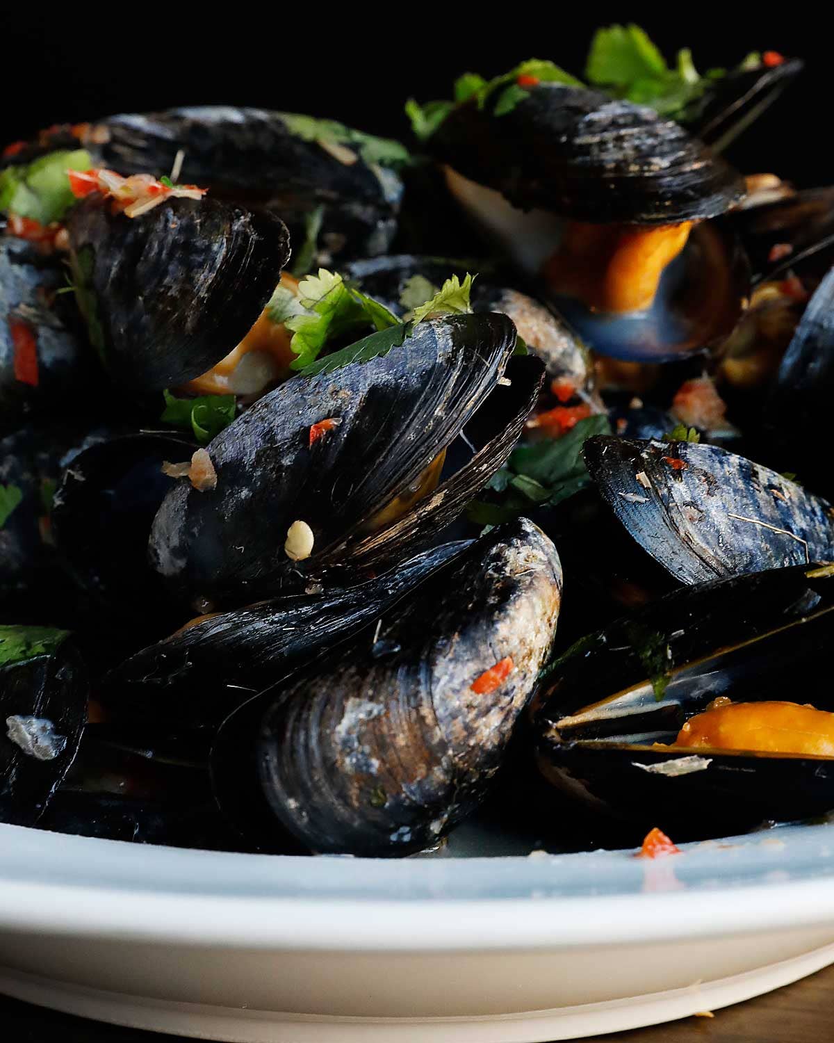 Mussels with Coconut Sweet Chili Broth