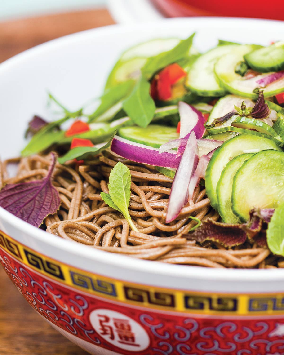 Soba Salad with Marinated Cucumber and Ponzu