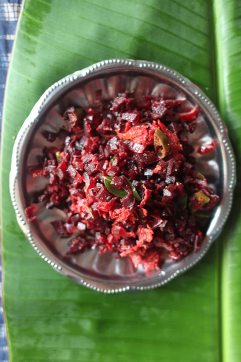 Beetroot Thoran (South Indian Beet StirFry)
