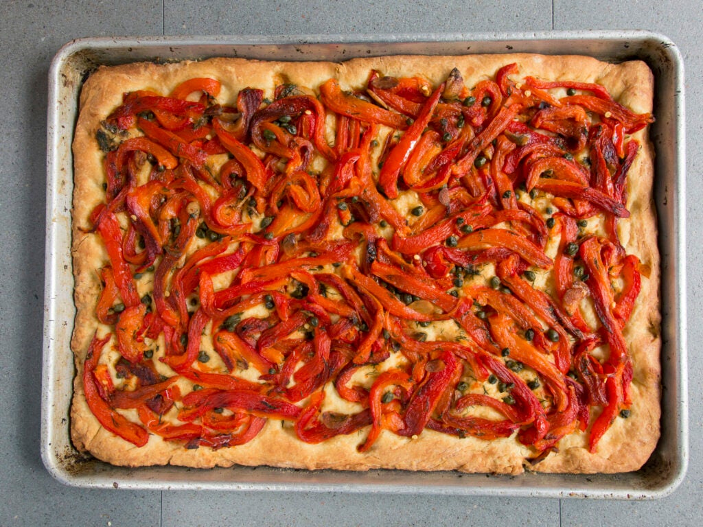 Mallorcan Red Pepper Tart (Coca Mallorquina)