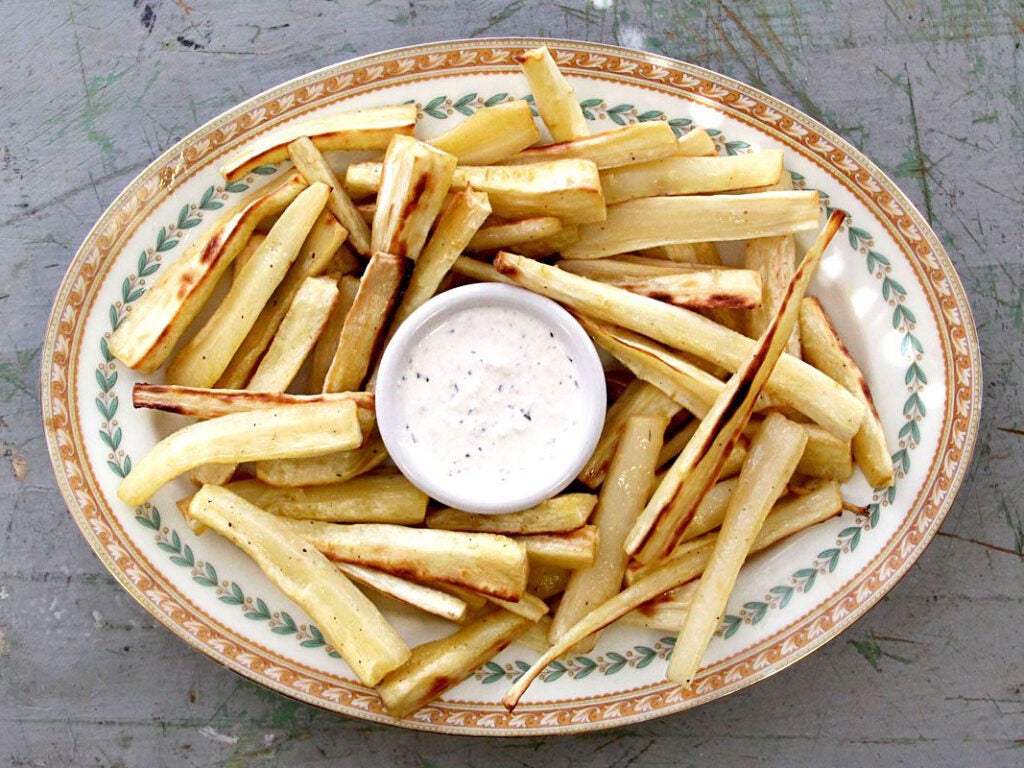 Roasted Parsnips with Horseradish Mayonnaise