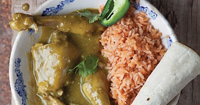image of Zacatecas-Style Green Mole With Chicken (Pollo en Mole ...