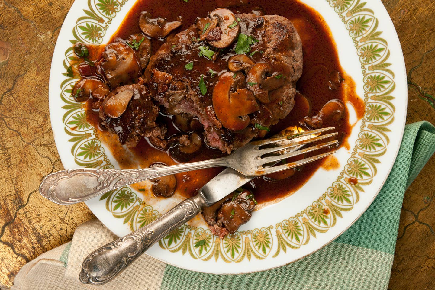 Hamburg Steak with Mushroom Gravy