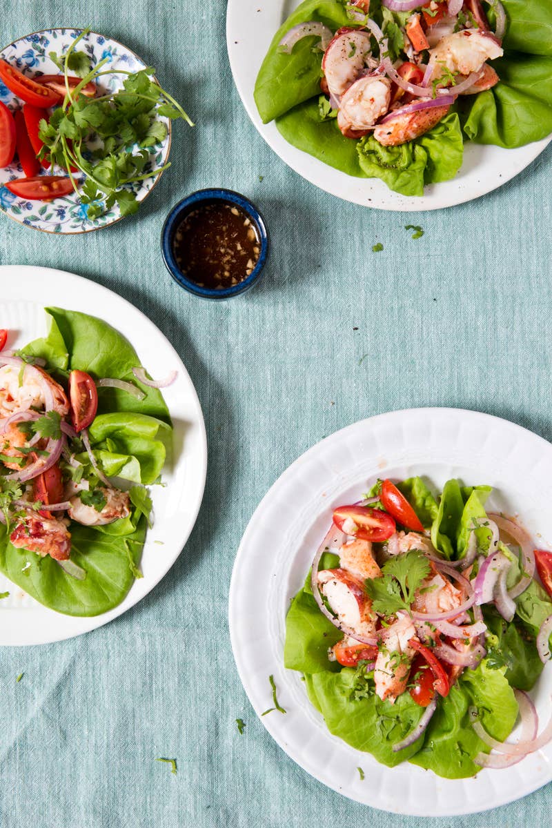 Lobster Ceviche with Limestone Lettuce