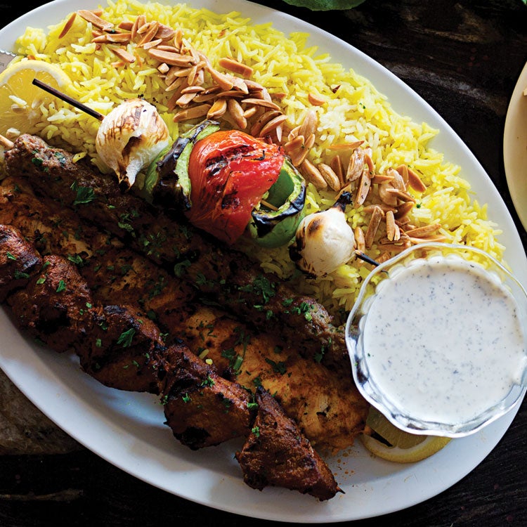 Spiced Chicken Kebabs with Garlic Yogurt Sauce (Shish Taouk)