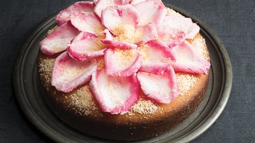 Semolina Coconut Cake with Orange and Rose Water