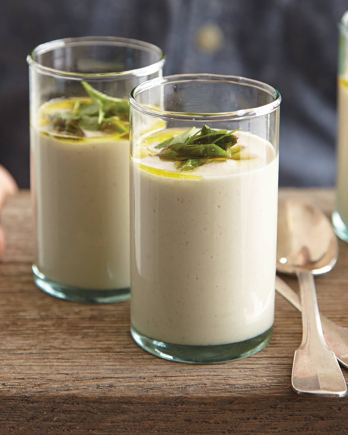 Chilled Macadamia Gazpacho with Cured Asparagus