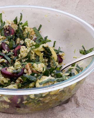 Kale and Chicken Brown Rice Salad with Cherries