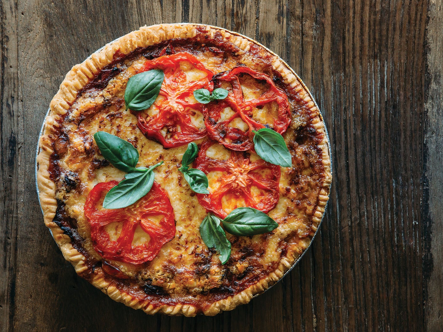Roasted and Fresh Tomato Pie