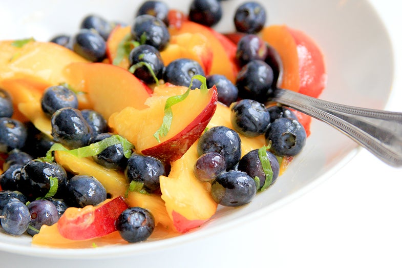 Blueberry, Nectarine and Shiso Salad