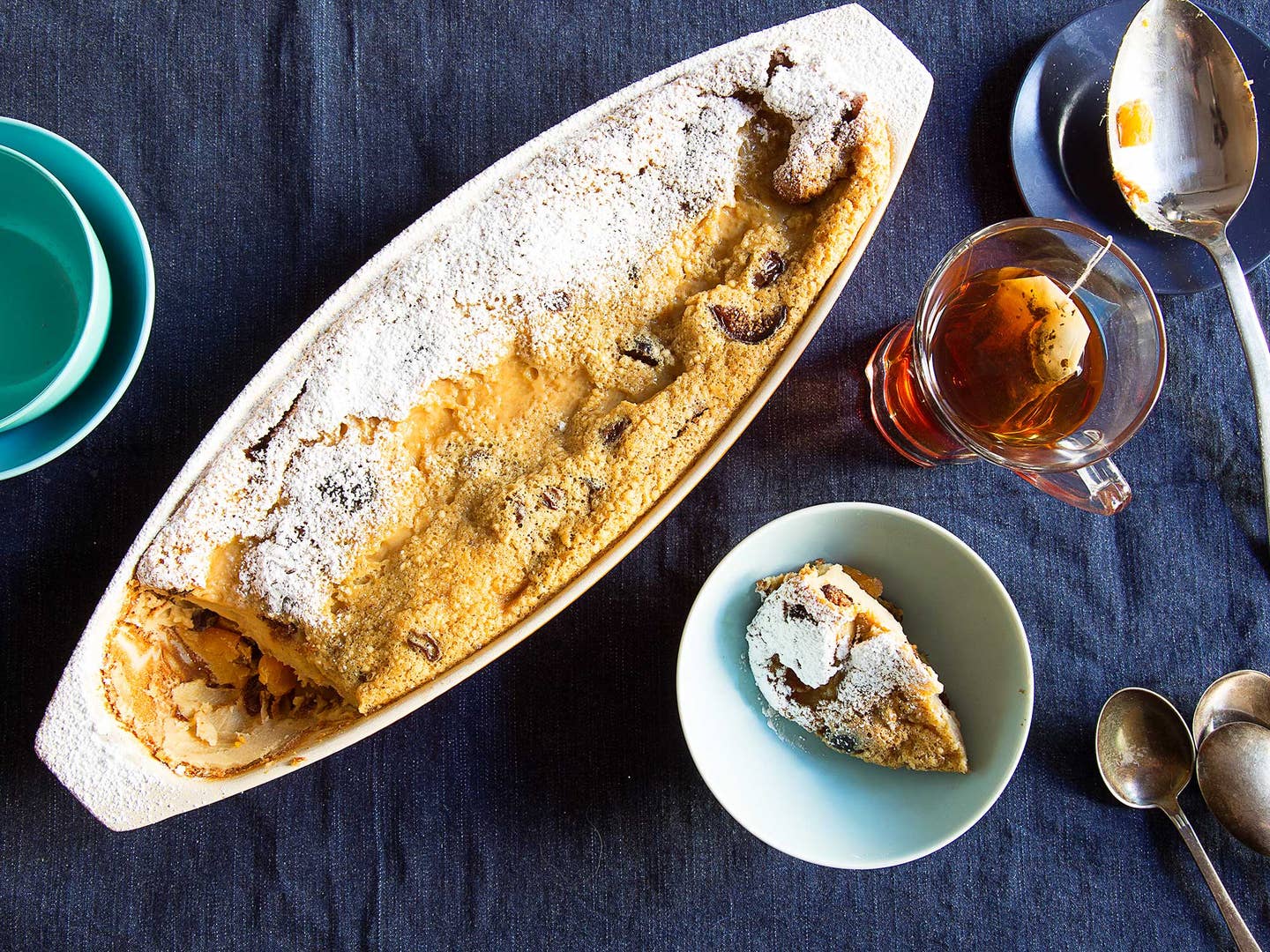 Dried Apricot and Fig Clafoutis with Rum