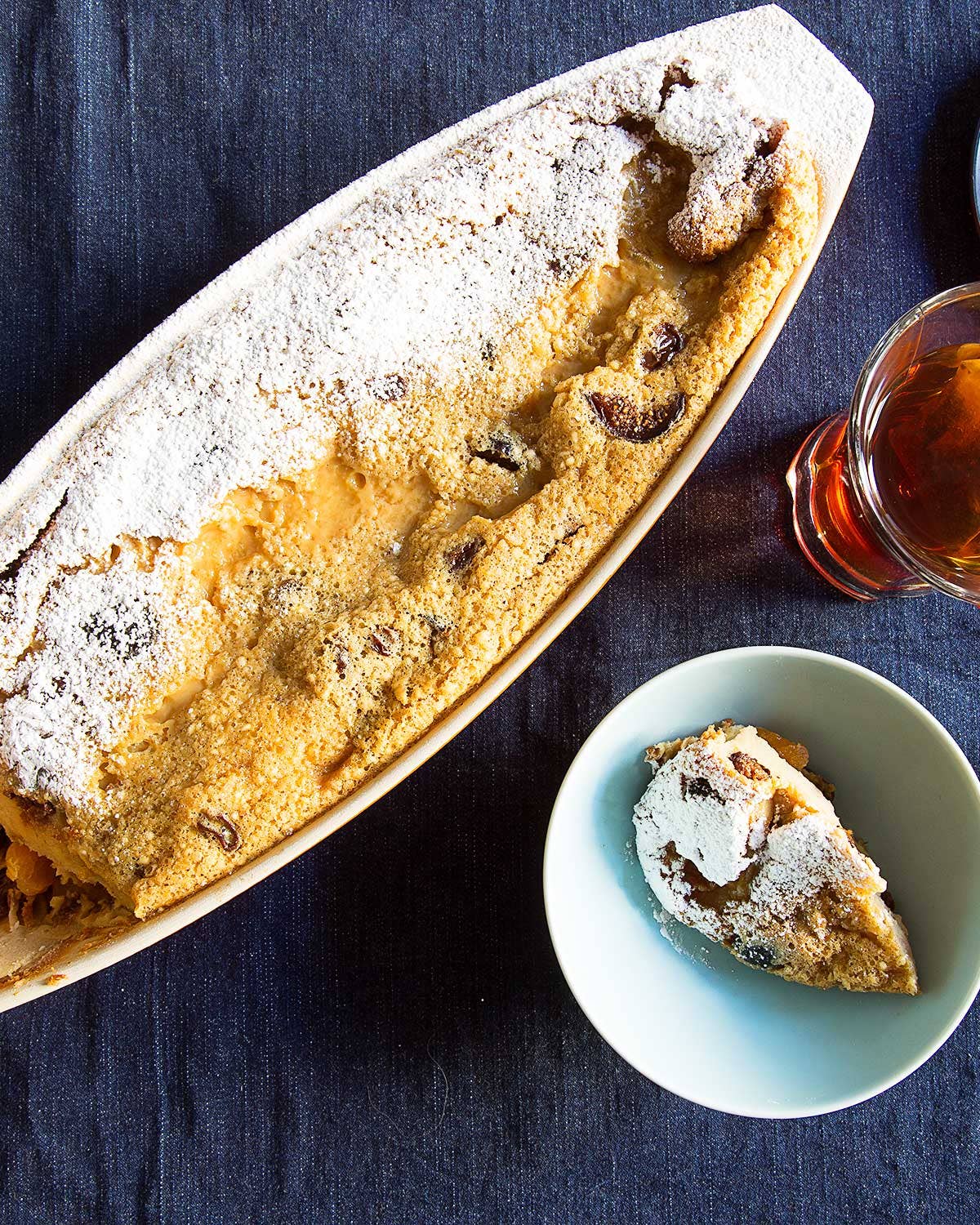 Dried Apricot and Fig Clafoutis with Rum