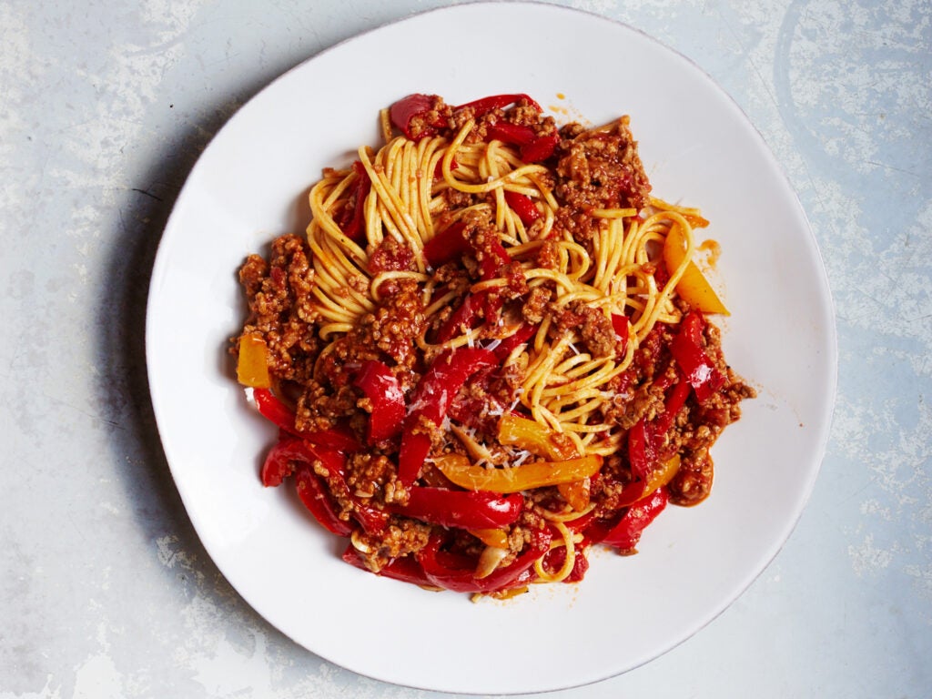 Spaghetti alla Chitarra with Lamb and Sweet Pepper Ragù