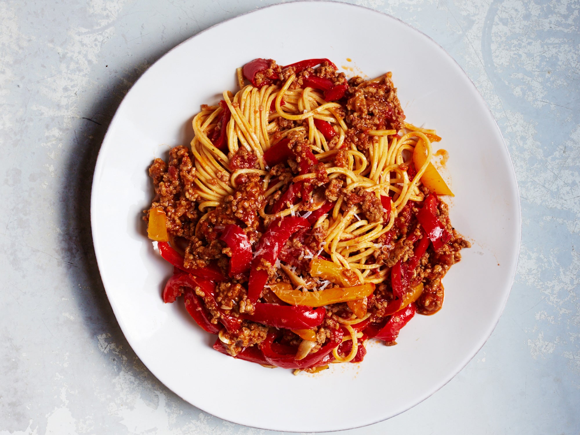 Spaghetti alla Chitarra with Lamb and Sweet Pepper Ragù Saveur