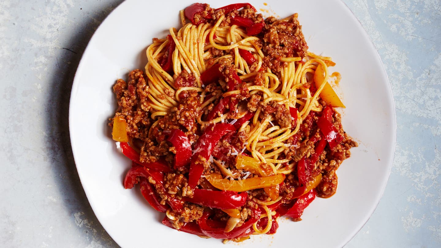 Spaghetti alla Chitarra With Lamb and Sweet Pepper Ragù Spaghetti alla Chitarra with Lamb and Sweet Pepper Ragù