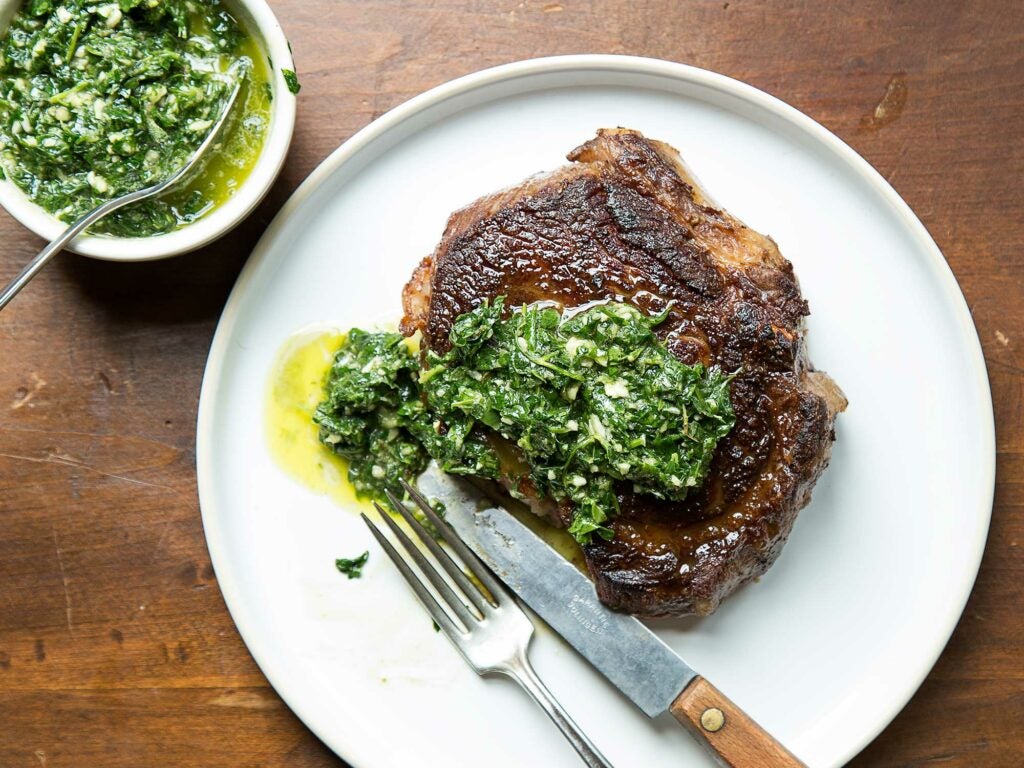 Rib-Eye Steak with Chimichurri