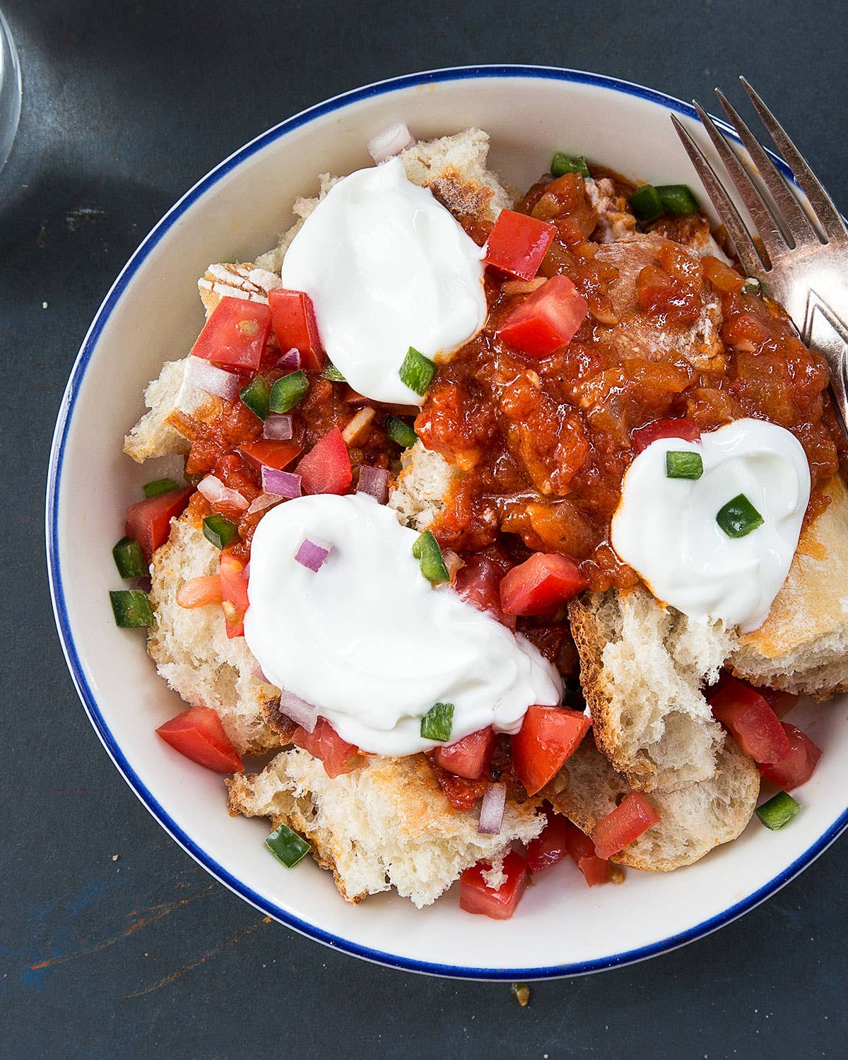 Eritrean Spicy Tomato Bread Salad with Yogurt (Fata)