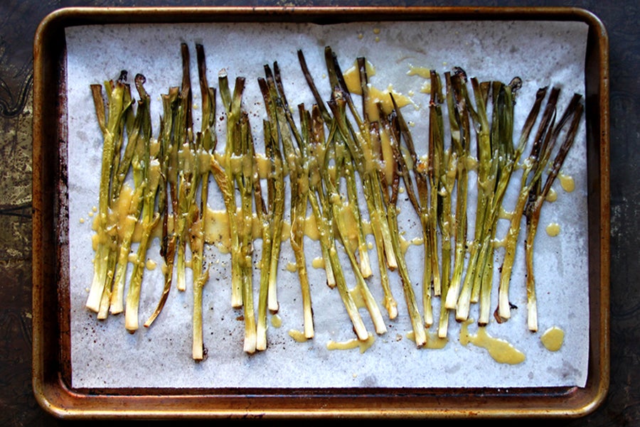 Miso Roasted Scallions