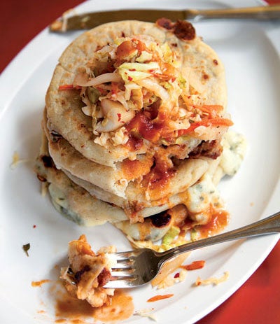 Masa Cakes with Spicy Slaw (Pupusas con Curtido)