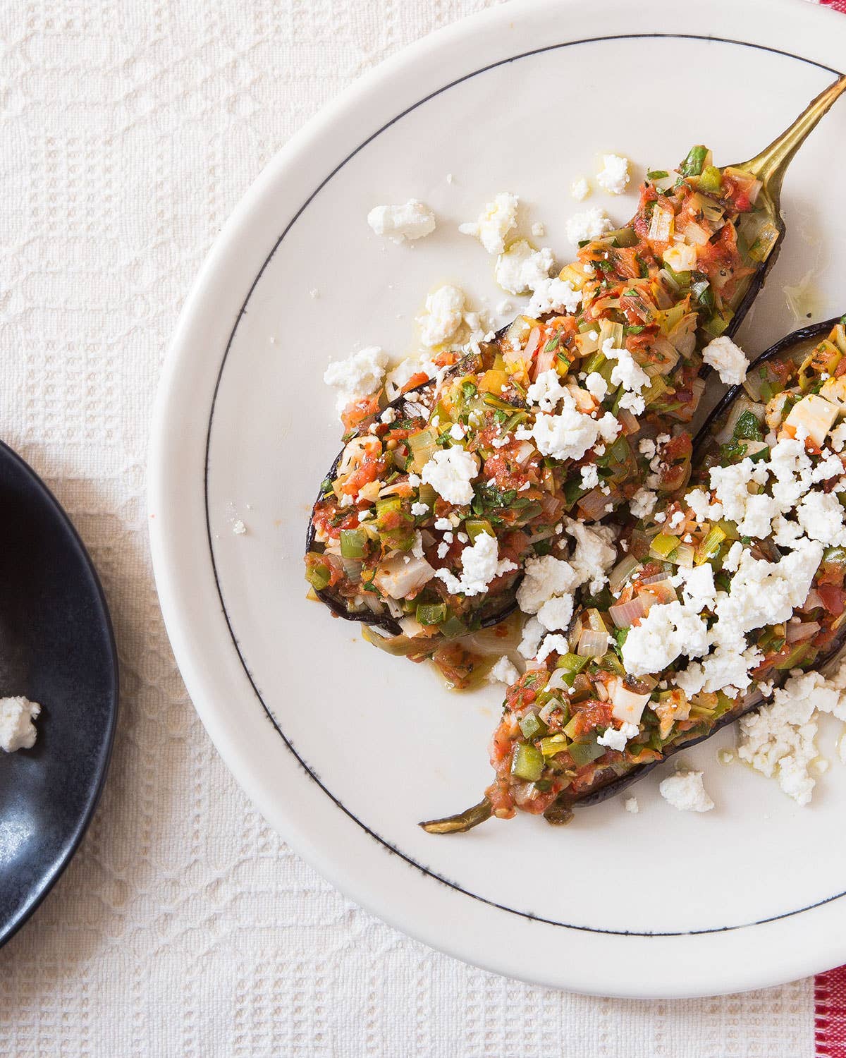 Stuff an Eggplant with All Your Favorite Vegetables Tonight