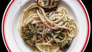 Pasta with Grilled Artichokes