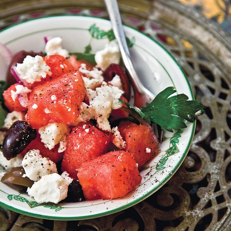 Watermelon, Feta, and Olive Salad