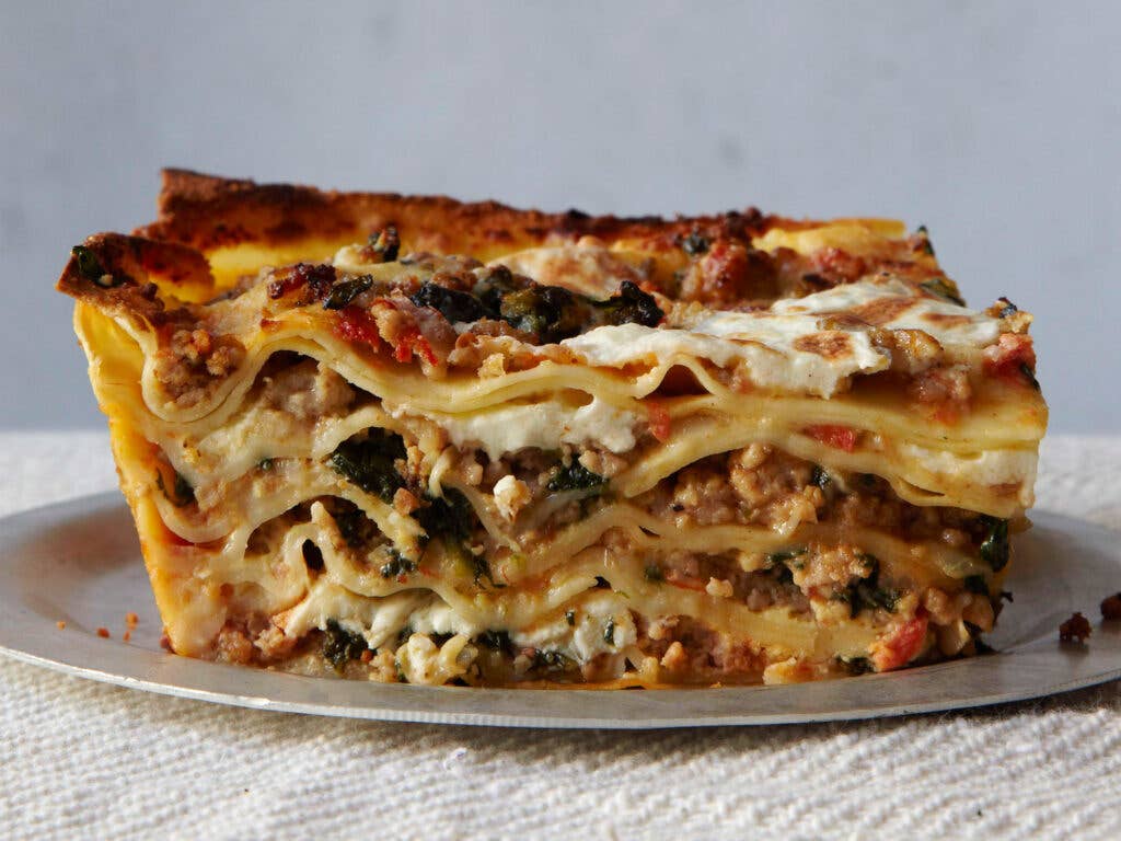 Abruzzo, Recipe, Veal & Spinach Lasagna