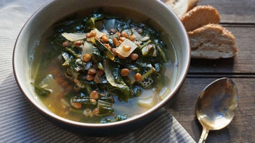 Dandelion-Lentil Soup