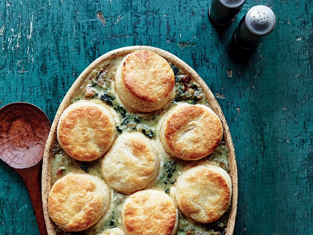 Oyster Pie with Buttermilk Biscuits