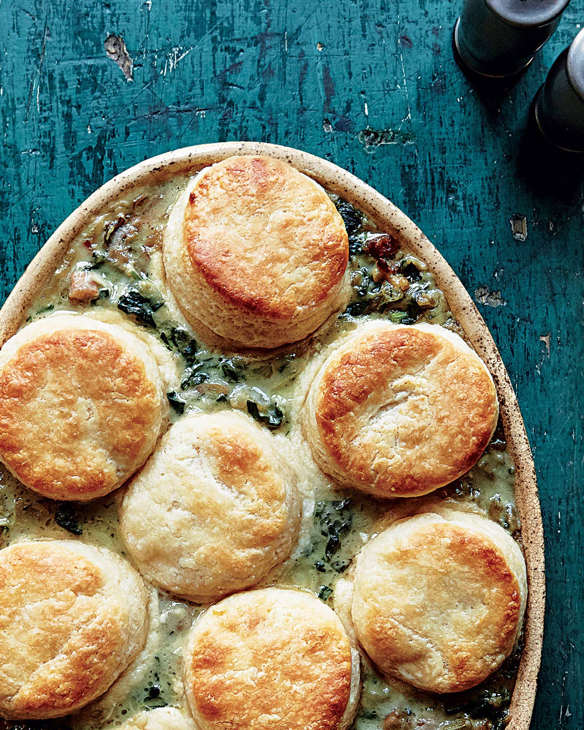 Oyster Pie with Buttermilk Biscuits