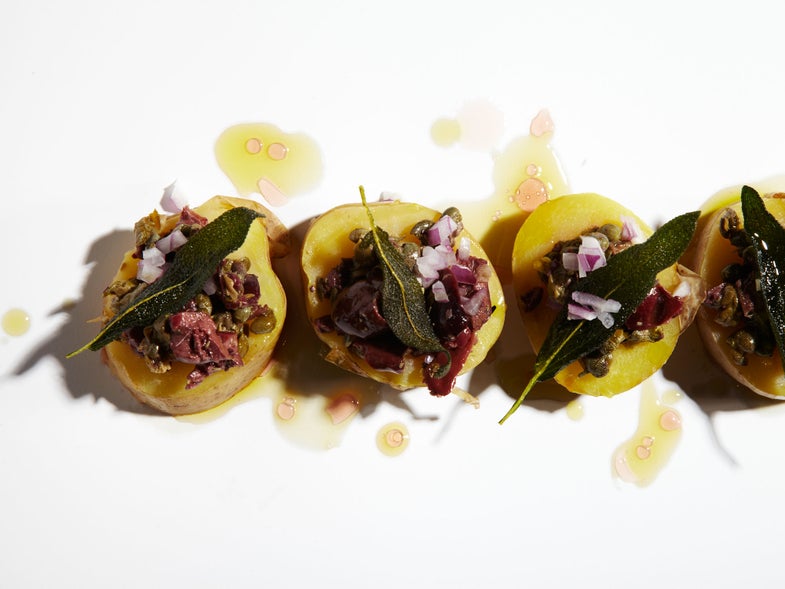 Vinegar-Marinated Potatoes with Olives and Capers | Francis Mallmann