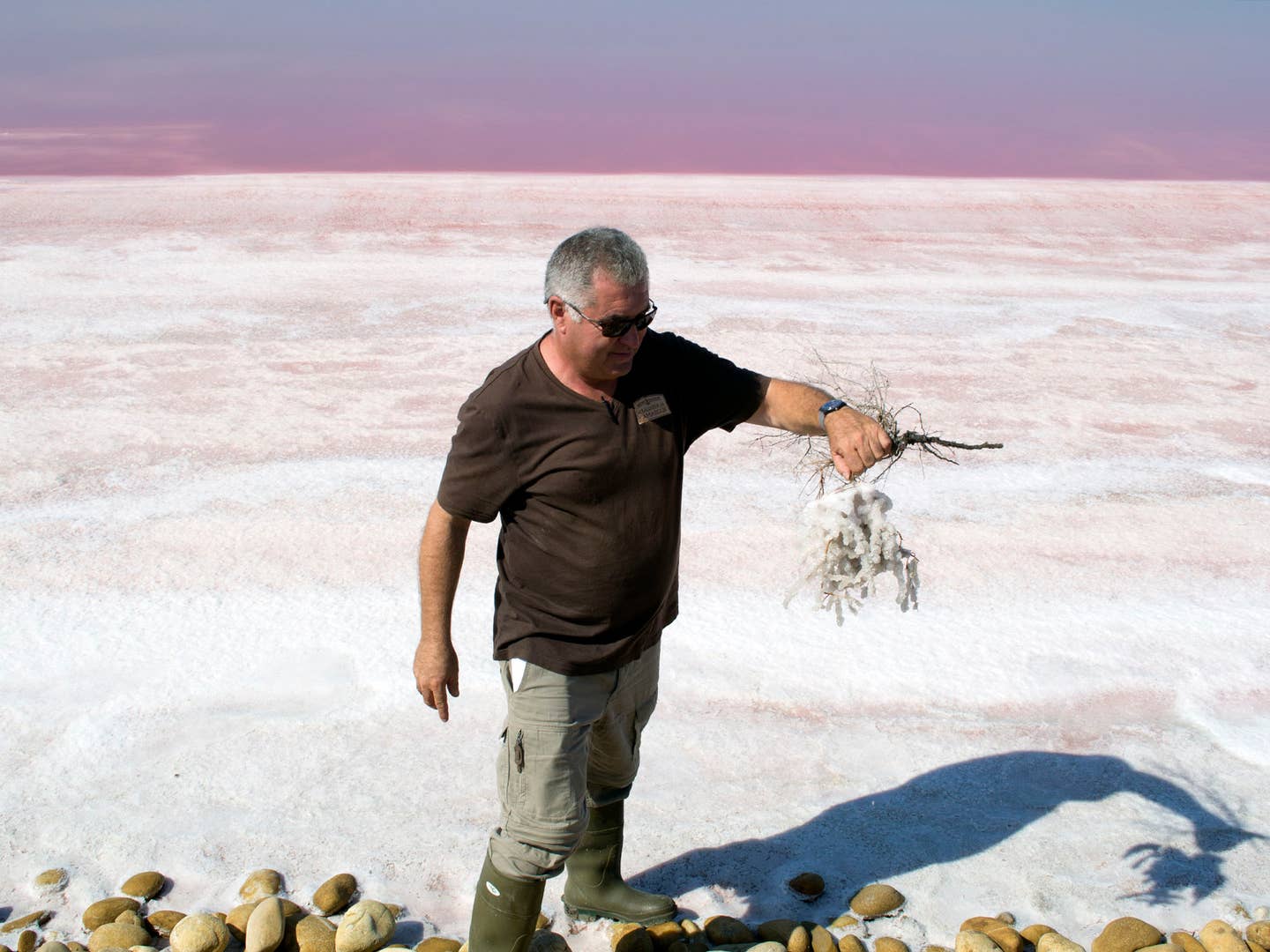 Man Harvesting Fleur de Sel