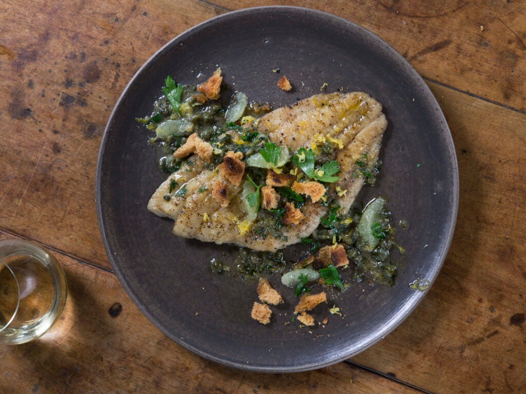 Flounder with Lemon Caper Sauce