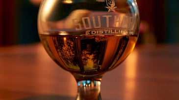 bourbon in a tasting glass