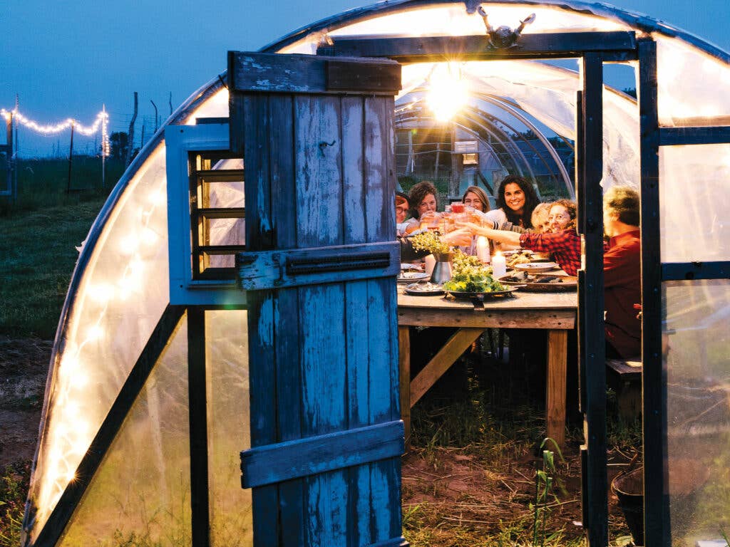 Martha's Vineyard, Chris Fischer, Entertaining, Greenhouse dinner