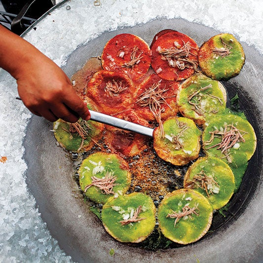Thick Tortillas Fried with Salsa