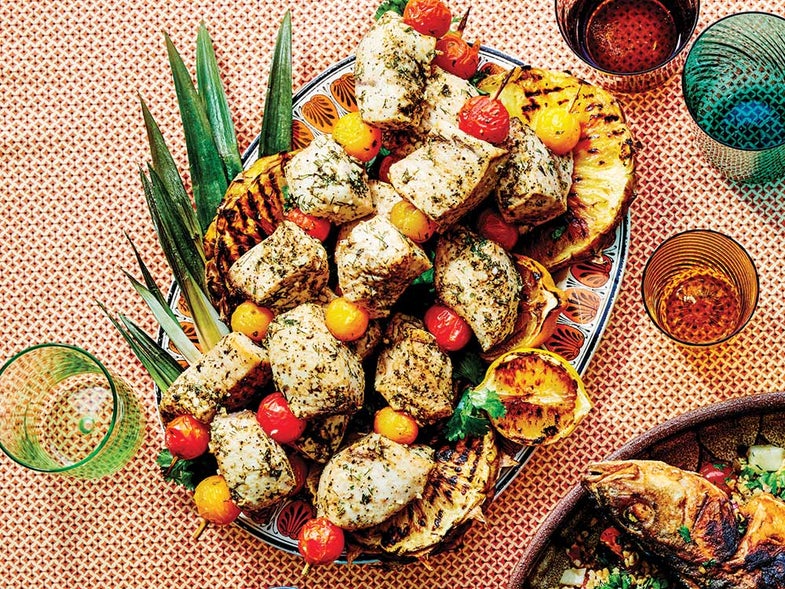 Galilee-Style Grilled Fish Kebabs
