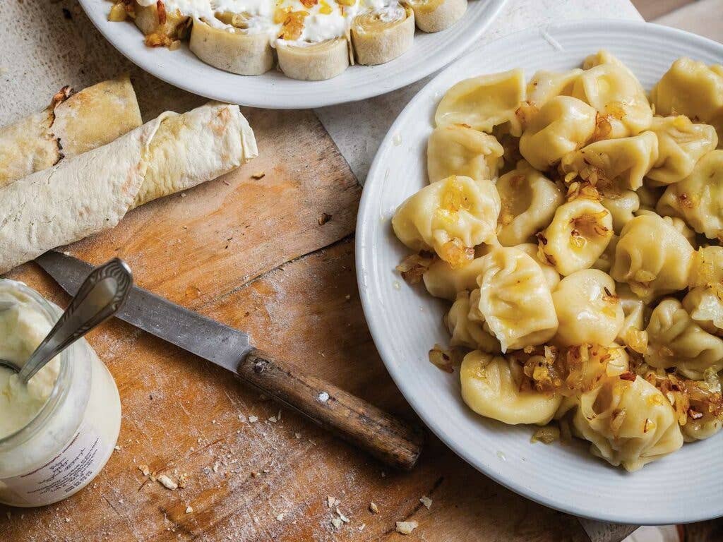 Cheese-and Herb-Stuffed Georgian Dumplings (Khinkali Qvelit)