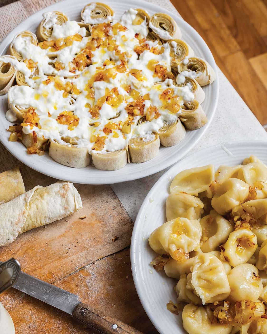 13 Outstanding Georgian Recipes to Cook Right Now Rolled Flatbread with Butter and Cheese (Sinori)