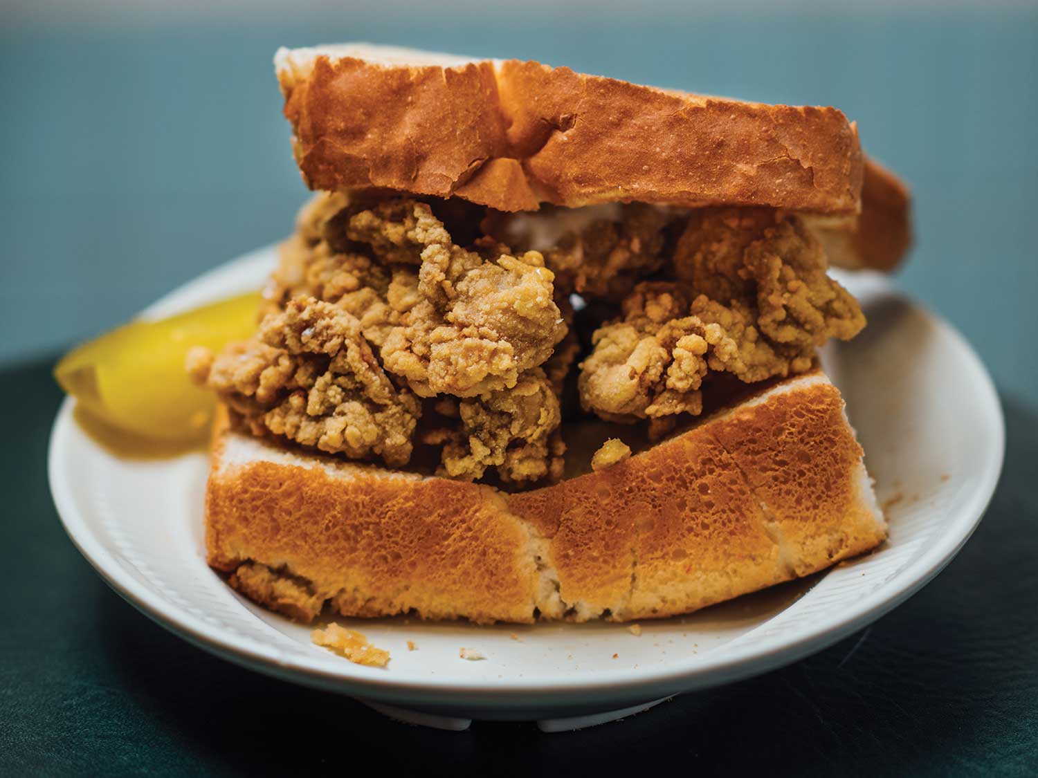 Casamento's Fried Oyster Loaf Sandwich Saveur